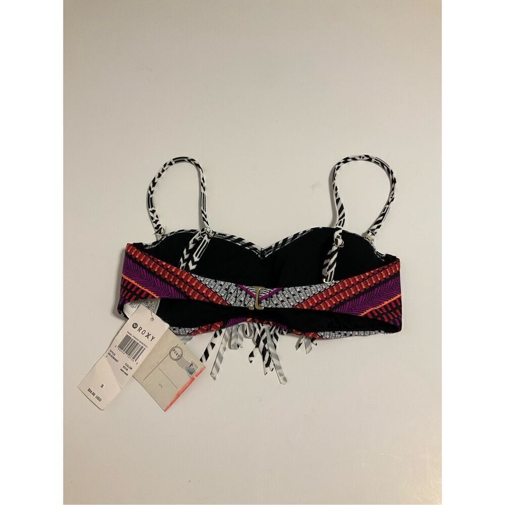 Roxy NWT Aztec Fringe Bandeau Bikini Top, S - Picture 13 of 16